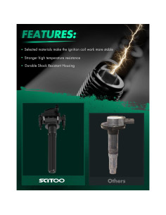 Bobina de Encendido SCITOO UF199 para Chrysler 2.7L 2003-2005 2