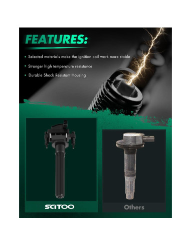 Bobina de Encendido SCITOO UF199 para Chrysler 2.7L 2003-2005