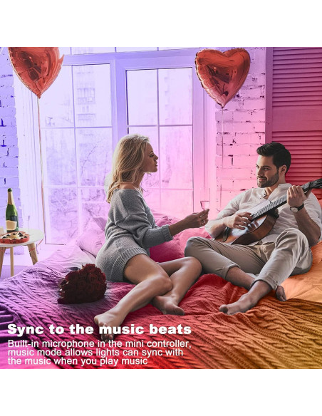 Tiras de Luz LED 20m Tenmiro con Control App y Sincronización Musical