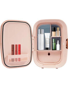 Mini Refrigerador de Belleza DYRABREST 12L Rosa Enfriamiento y Calor 2
