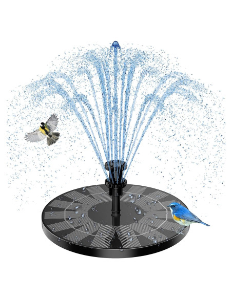 Bomba de Fuente Solar AISITIN 3.5W con 6 Boquillas