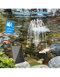 Bomba de Fuente Solar POPOSOAP 8W con Filtro para Estanque 2