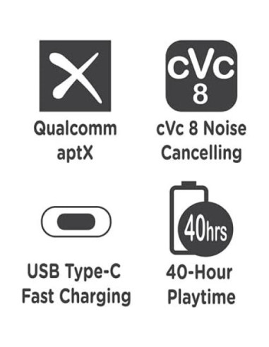 Auriculares Inalámbricos Morpheus 360 Krave HD CVC 8, 40h