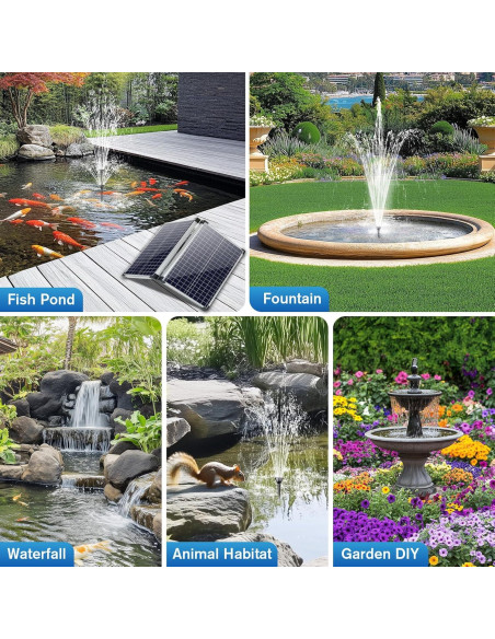 Bomba de Agua Solar POPOSOAP 70W con Protección y 580GPH