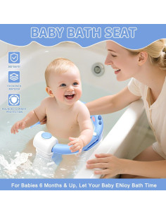 Asiento de Baño Antideslizante TPN para Bebés Azul 0-18 kg 2