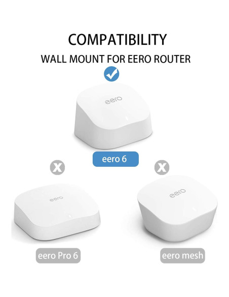 Soporte de pared HOLACA para enrutador eero 6 Wi-Fi 6 sin tornillos