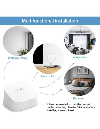 Soporte de pared HOLACA para enrutador eero 6 Wi-Fi 6 sin tornillos