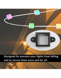 Soporte PIAOLGYI para luces LED exteriores Govee - 24 unidades 2
