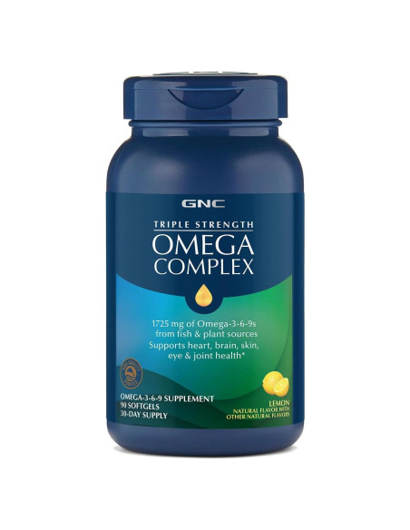 Suplemento Omega 3 6 9 GNC Triple Fuerza 1725mg 90 Softgels Suplemento Omega 3 6 9 GNC Triple Fuerza 1725mg 90 Softgels