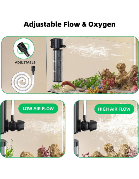 Filtro de Acuario FREESEA 5W 132GPH para 10-35 Galones