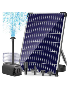 Bomba de Agua Solar Antfraer 12W 605L/h Ajustable para Jardín