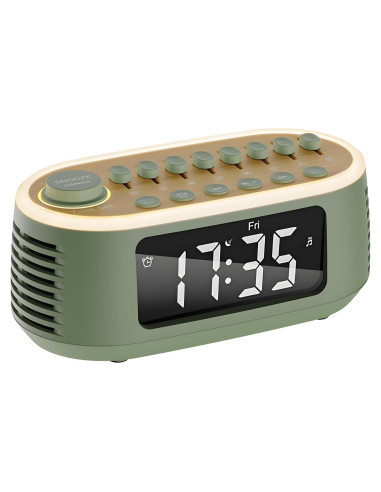 Altavoz Bluetooth CYBORIS T203 con Reloj Despertador y Luz RGB