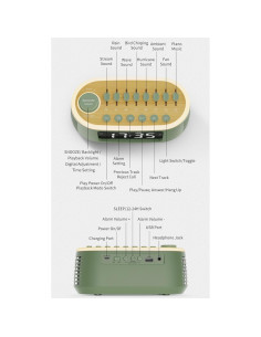Altavoz Bluetooth CYBORIS T203 con Reloj Despertador y Luz RGB 2