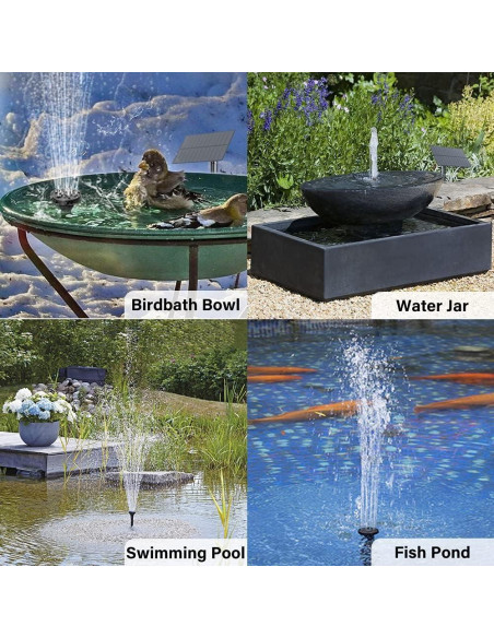Bomba de Agua Solar Biling para Jardín y Baño de Aves 250 L/h