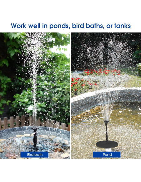 Bomba de Agua Solar Biling para Jardín y Baño de Aves 250 L/h