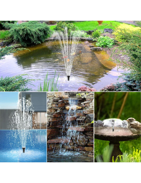 Bomba de Agua Solar Antfraer 12W 605L/h Ajustable para Jardín