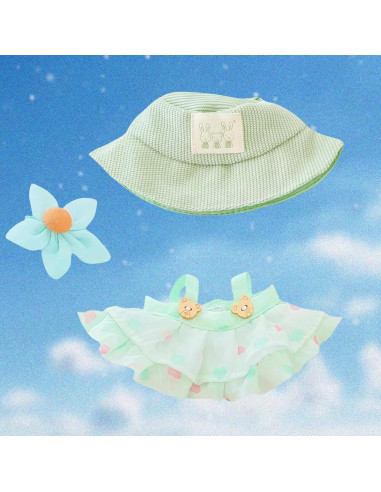 Conjunto de Ropa para Muñeca 17cm KPWIN Vestido Verde