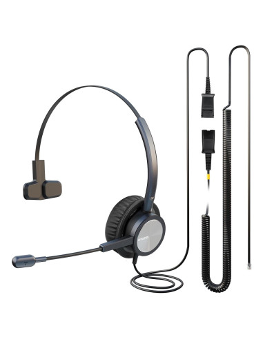 Auricular de Teléfono Emaiker Un Oído con Cable RJ9 para Cisco