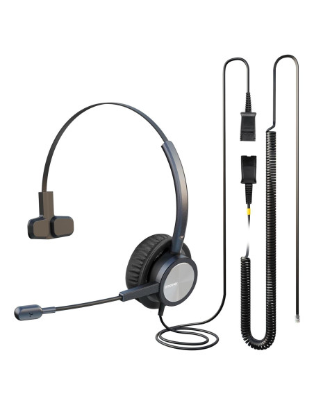 Auricular de Teléfono Emaiker Un Oído con Cable RJ9 para Cisco