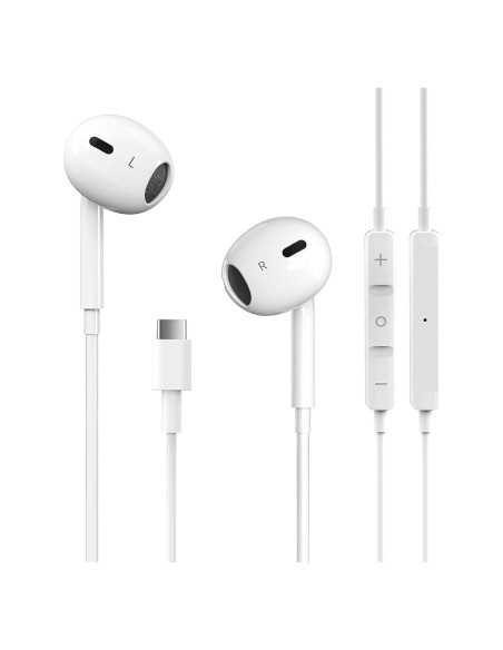 Auriculares USB-C Pcwfbzf con micrófono y control remoto Auriculares USB-C Pcwfbzf con micrófono y control remoto