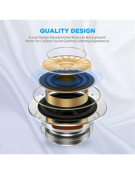 Auriculares USB-C Pcwfbzf con micrófono y control remoto Auriculares USB-C Pcwfbzf con micrófono y control remoto