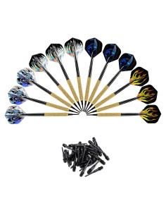 Juego de Dardos Punta Suave Accmor 12 Pcs con 36 Puntas Repuesto