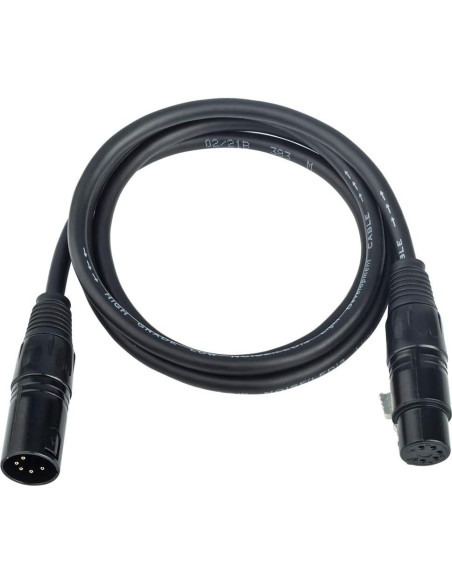 Cable DMX 5 Pin Macho a Hembra SiYear 1.5m para Iluminación