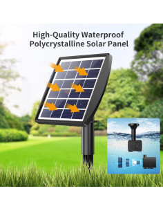 Bomba de Fuente Solar Ankway 2W para Jardín y Estanque 2