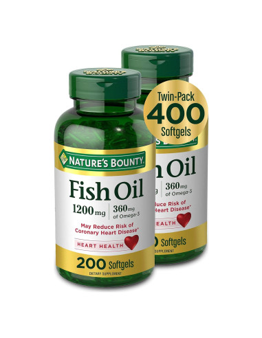 Aceite de Pescado Nature's Bounty 1200mg Omega-3 200 Cápsulas