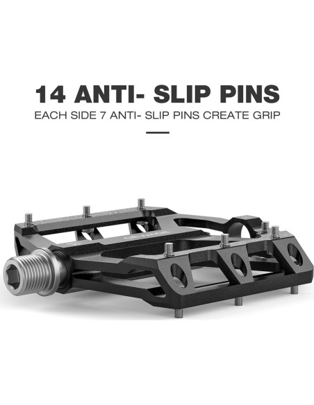 Pedales de Bicicleta GEWAGE Planos Antideslizantes 100x121.5mm