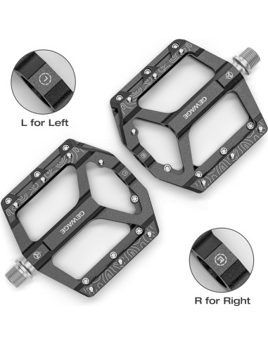 Pedales de Bicicleta GEWAGE Planos Antideslizantes 100x121.5mm