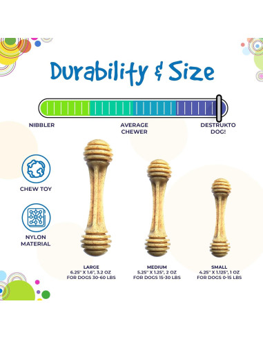 Juguete para Masticar SodaPup Hueso de Miel Grande 15.88cm