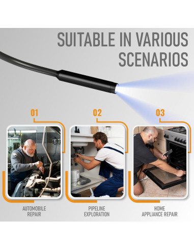 Cámara Endoscópica 5M HertzEagle IP67 con Luz Ajustable