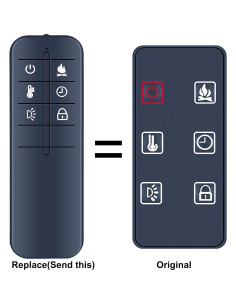 Control Remoto Reemplazo RETROSUN para Chimenea Febo Flame ZHS-36-A 2