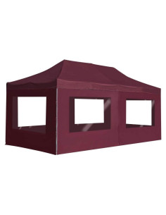 Carpa de Fiesta Plegable RINDIGOO 5.8x3m Rojo Vino con Paredes