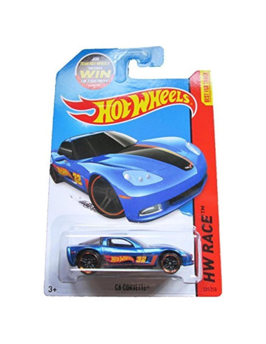 Hot Wheels C6 Corvette 2015 Azul con Gráficos 32/250