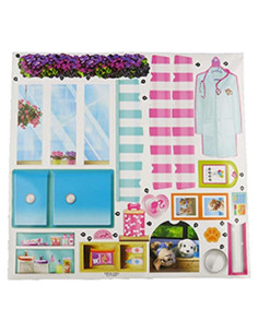 Hoja de Etiquetas de Reemplazo Barbie FBR36 - Stickers Mascotas