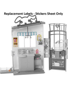 Hoja de Etiquetas de Reemplazo Barbie FBR36 - Stickers Mascotas 2