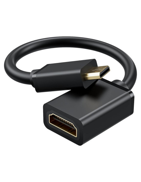Adaptador Mini HDMI a HDMI LUKFOCAB 4K 30cm Soporta 60Hz