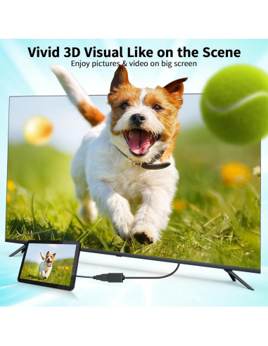 Adaptador Mini HDMI a HDMI LUKFOCAB 4K 30cm Soporta 60Hz