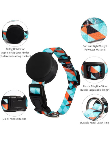 Soporte para Collar de Perro con Funda para Airtag - S 24.9-39.9 cm
