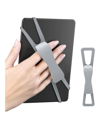 Soporte Ergonómico de Silicona para Kindle y Tabletas - Gris