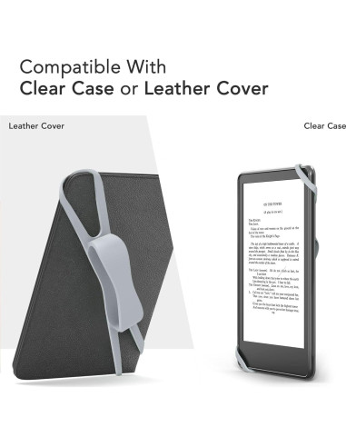 Soporte Ergonómico de Silicona para Kindle y Tabletas - Gris