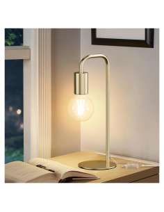 Lámpara de Mesa Industrial Iporovon E26 Dorada 34cm