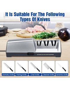 Afilador de cuchillos eléctrico OEC-T5 3 etapas con diamante 2