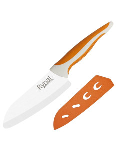 Cuchillo Santoku de Cerámica Rynal 5.5" Ligero y Afilado