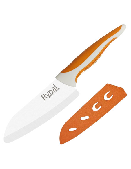 Cuchillo Santoku de Cerámica Rynal 5.5" Ligero y Afilado