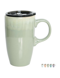 Taza de Viaje Cerámica Bosmarlin 532 ml Verde Pálido