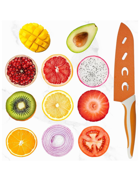 Cuchillo Santoku de Cerámica Rynal 5.5" Ligero y Afilado