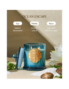 Vela Aromática M&SENSE OceanEscape 360g Soja Natural 75h 2